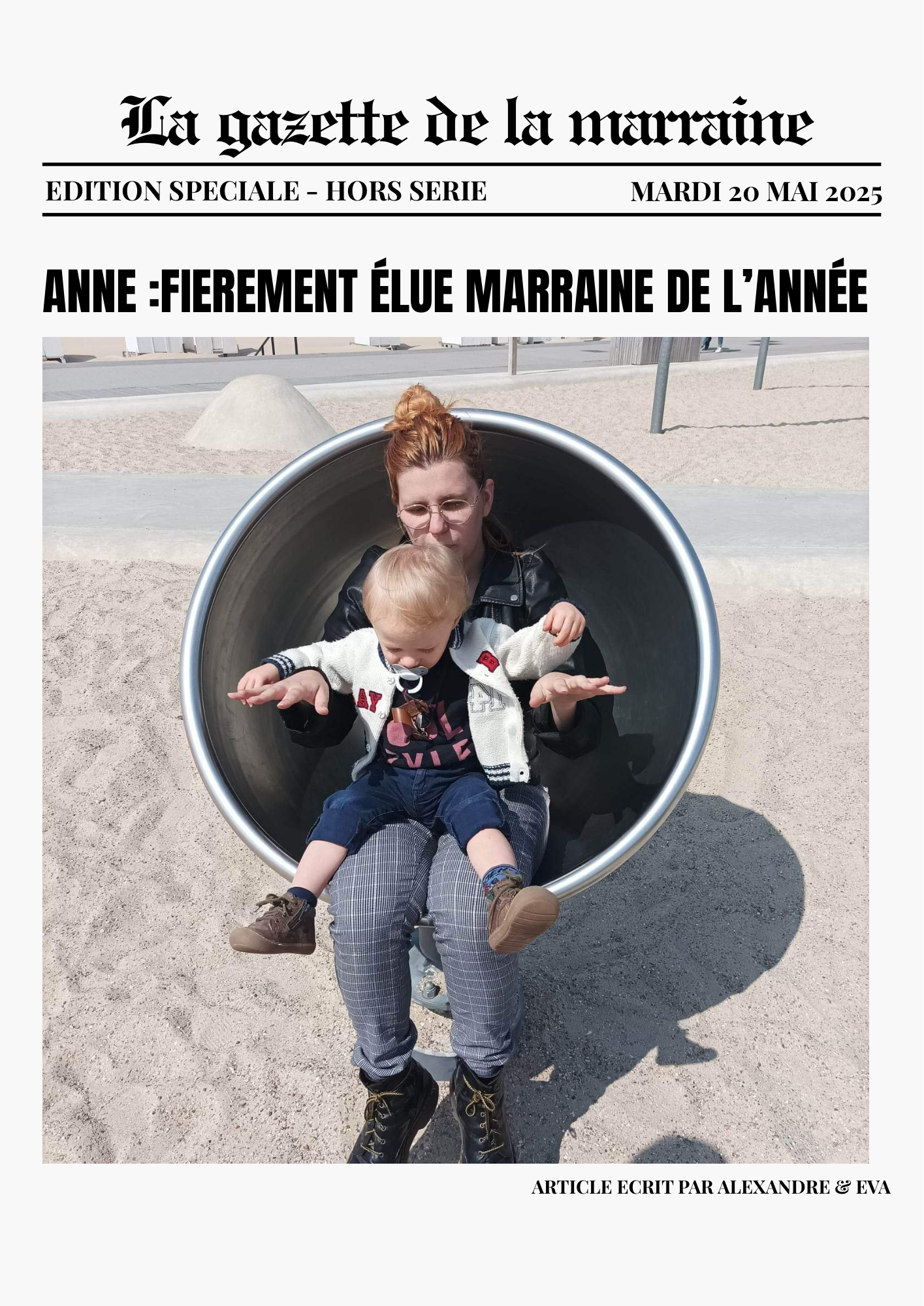 Affiche gazette de la marraine