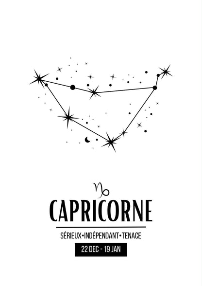 Affiche signe astrologique