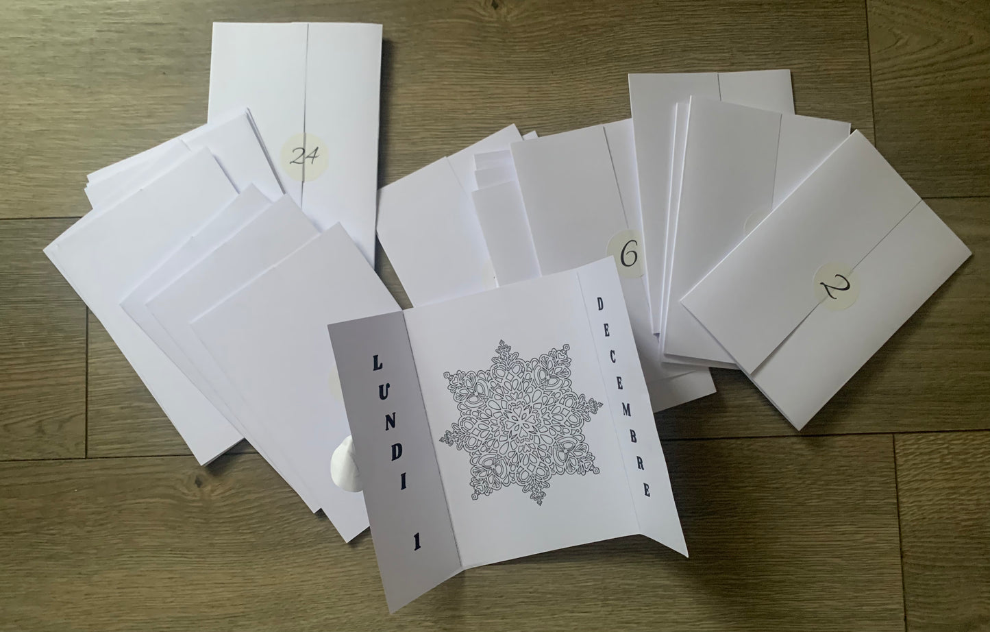 Calendrier de l’avent coloriage