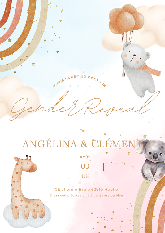 Faire part Gender Reveal