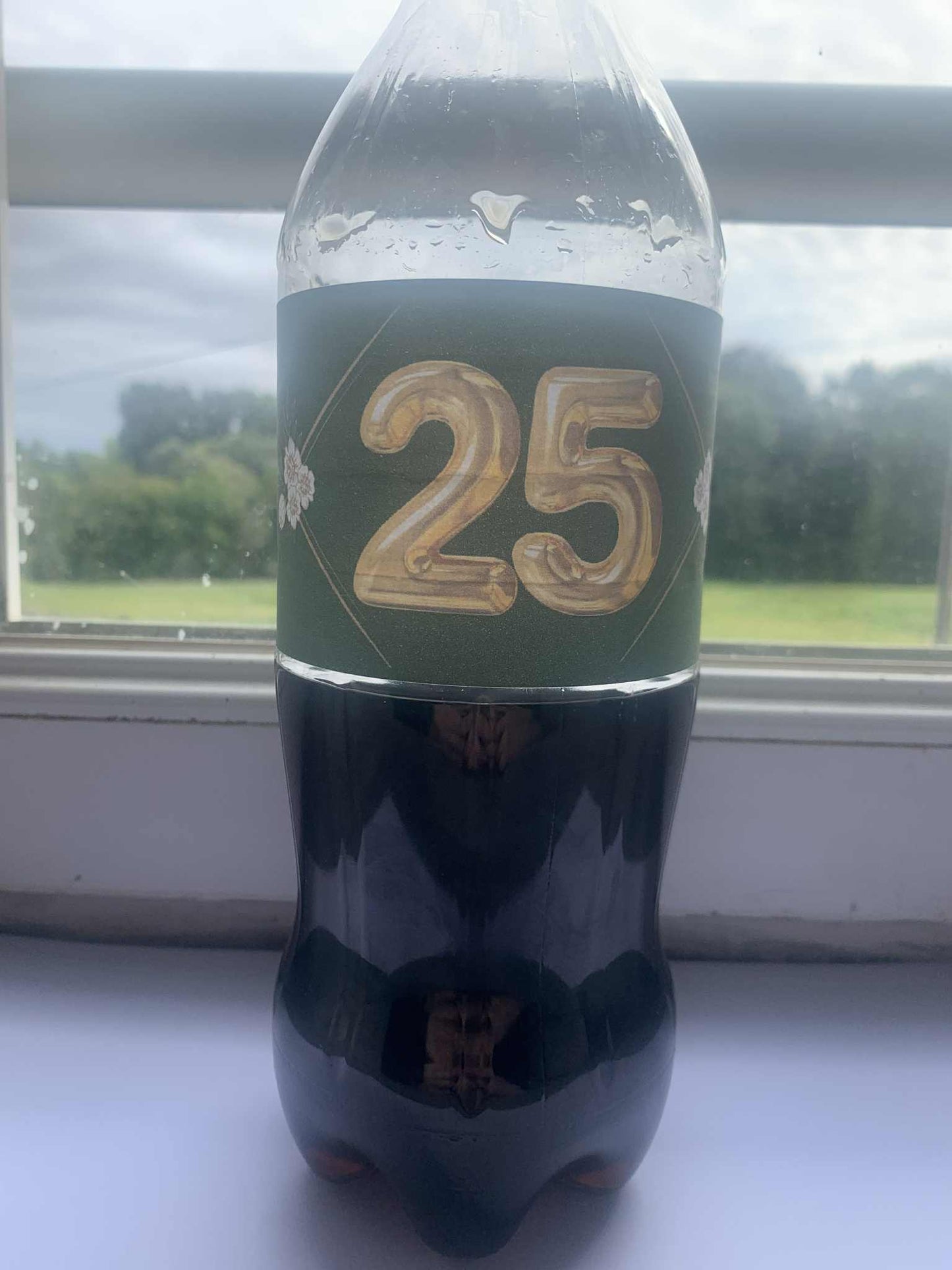 Étiquette de bouteille de soda